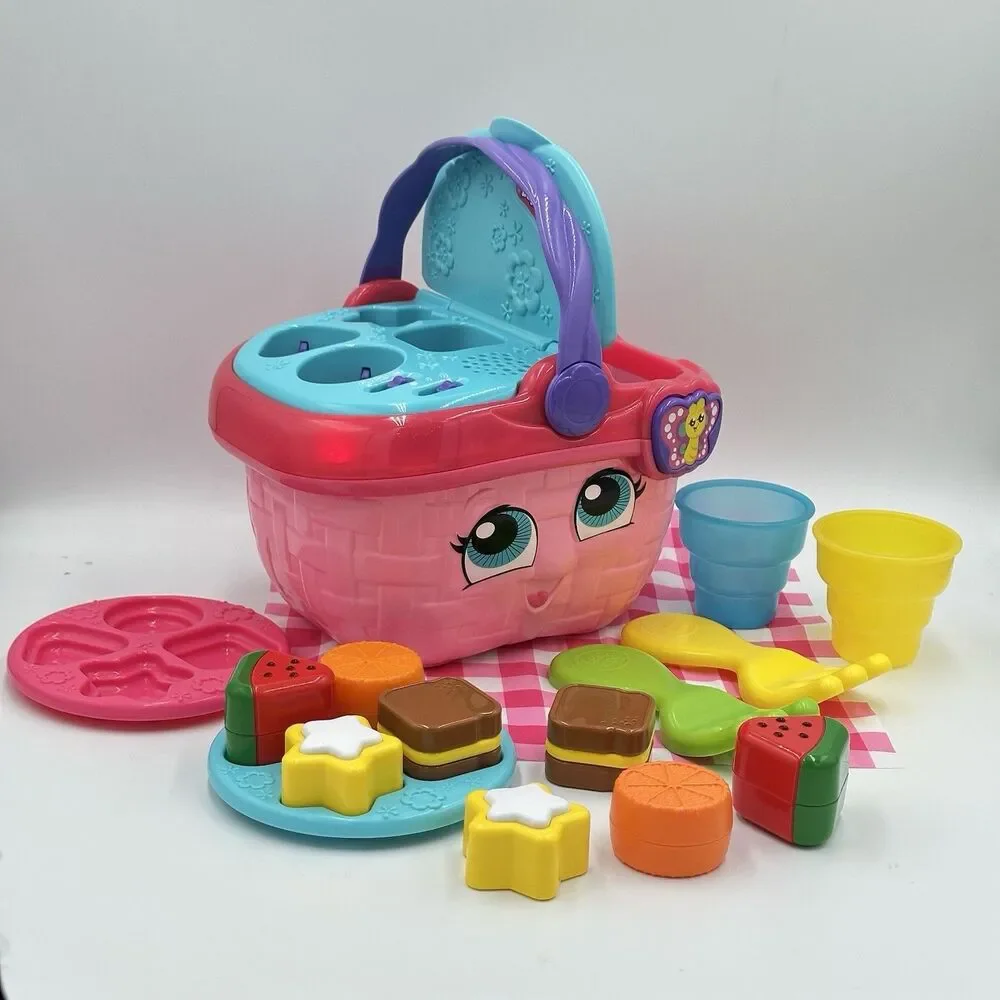 LeapFrog Shapes and Sharing Picnic Basket Interactive Preschool Toy TESTED